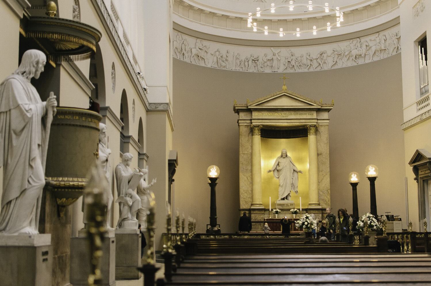 The interior of the Church of Our Lady